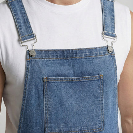 Men's Dungarees in Short Cut – Classic Denim Bib Style