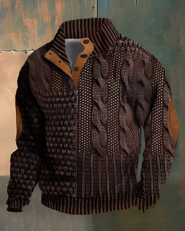 Men's Funnel Neck Jumper in Regular Fit – Heritage Button Neck