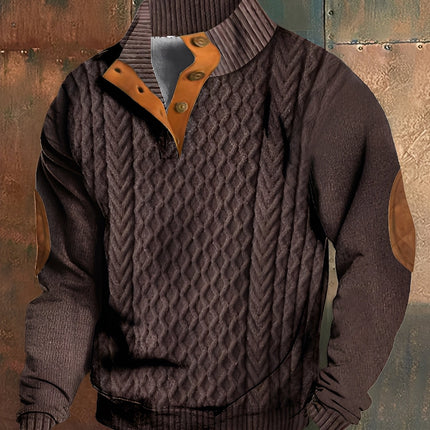 Men's Funnel Neck Jumper in Regular Fit – Heritage Button Neck