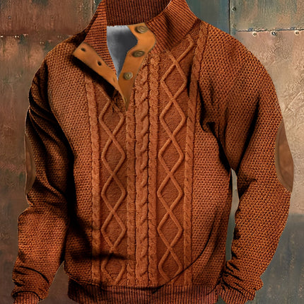 Men's Funnel Neck Jumper in Regular Fit – Heritage Button Neck