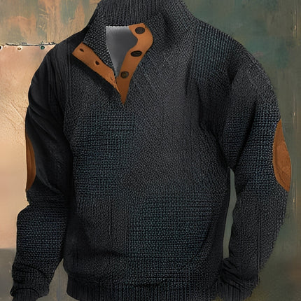Men's Funnel Neck Jumper in Regular Fit – Heritage Button Neck