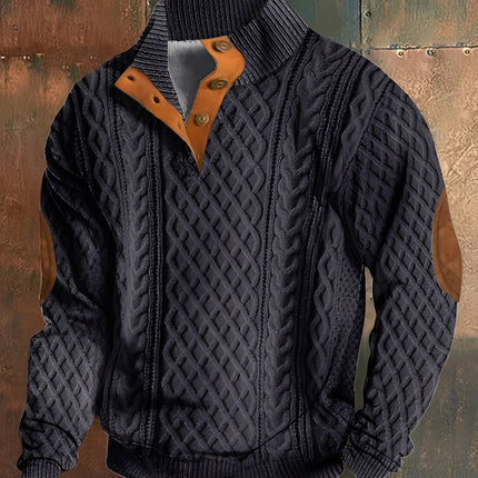 Men's Funnel Neck Jumper in Regular Fit – Heritage Button Neck