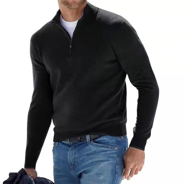 Men's Half Zip Jumper in Regular Fit – Refined Everyday Knit
