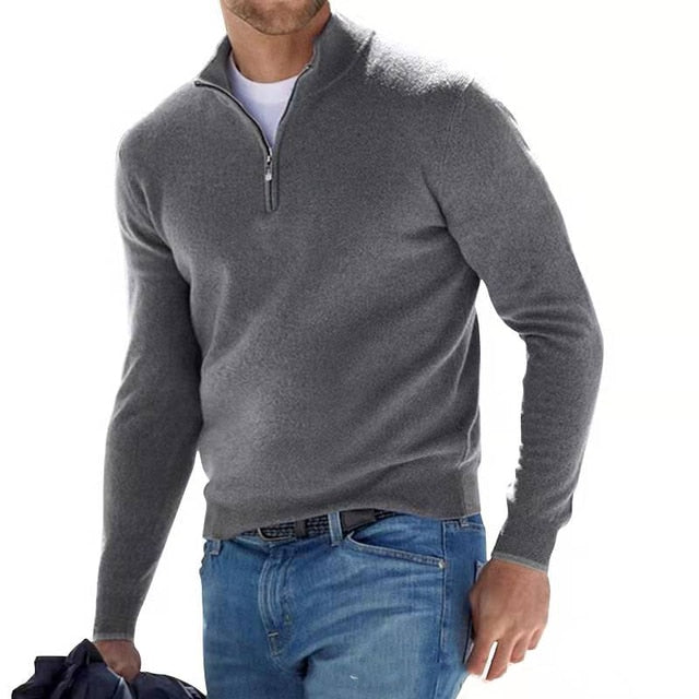 Men's Half Zip Jumper in Regular Fit – Refined Everyday Knit