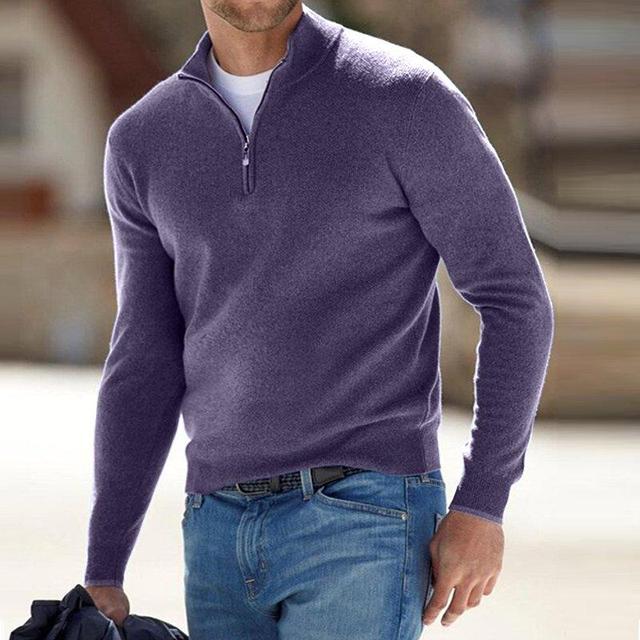 Men's Half Zip Jumper in Regular Fit – Refined Everyday Knit