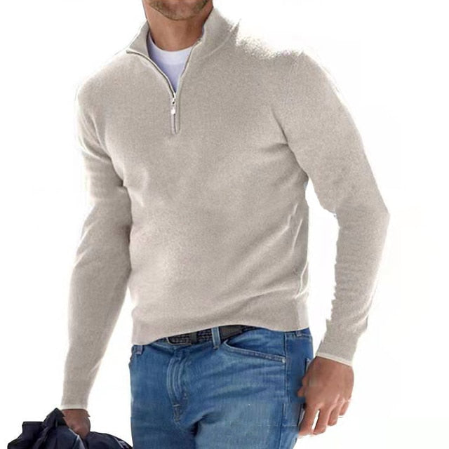 Men's Half Zip Jumper in Regular Fit – Refined Everyday Knit
