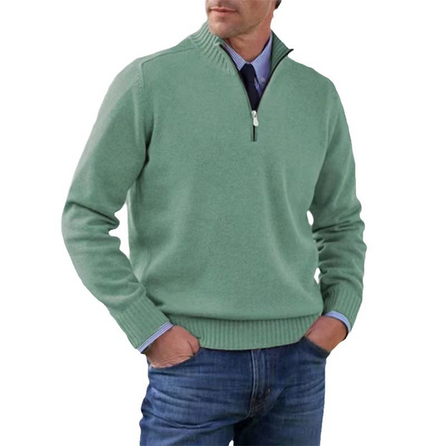 Men's Half Zip Jumper – Regular Fit Smart Casual Knit