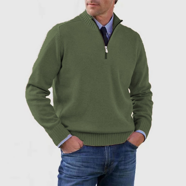 Men's Half Zip Jumper – Regular Fit Smart Casual Knit