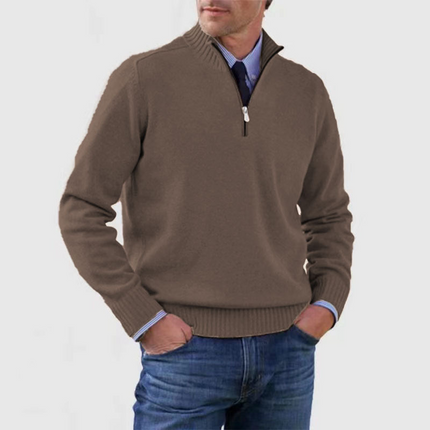 Men's Half Zip Jumper – Regular Fit Smart Casual Knit