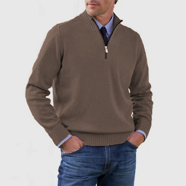 Men's Half Zip Jumper – Regular Fit Smart Casual Knit