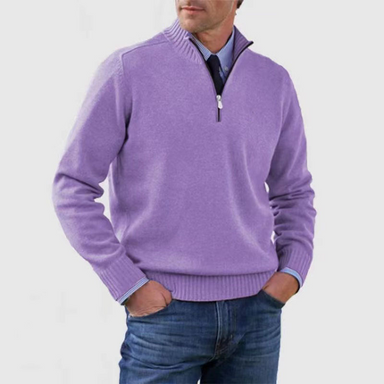 Men's Half Zip Jumper – Regular Fit Smart Casual Knit