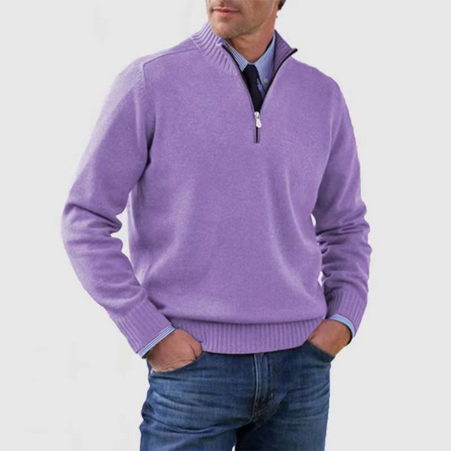 Men's Half Zip Jumper – Regular Fit Smart Casual Knit