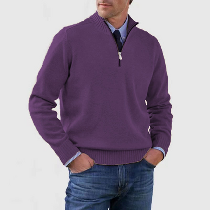 Men's Half Zip Jumper – Regular Fit Smart Casual Knit