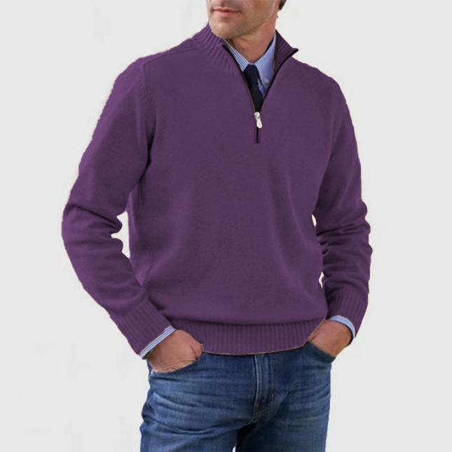 Men's Half Zip Jumper – Regular Fit Smart Casual Knit
