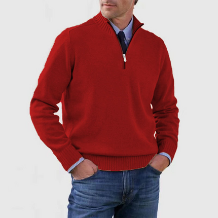 Men's Half Zip Jumper – Regular Fit Smart Casual Knit