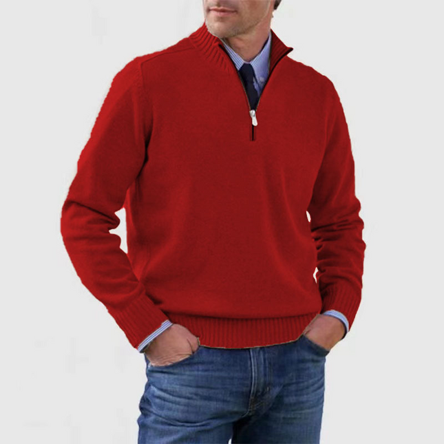 Men's Half Zip Jumper – Regular Fit Smart Casual Knit
