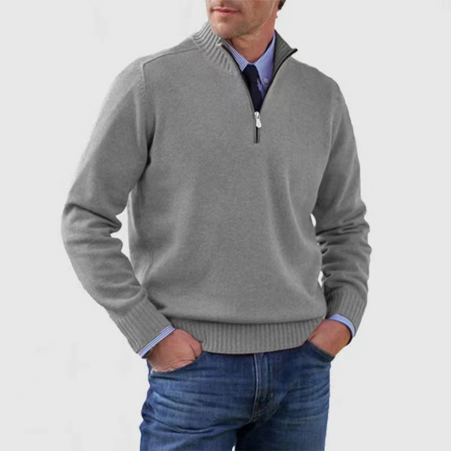 Men's Half Zip Jumper – Regular Fit Smart Casual Knit