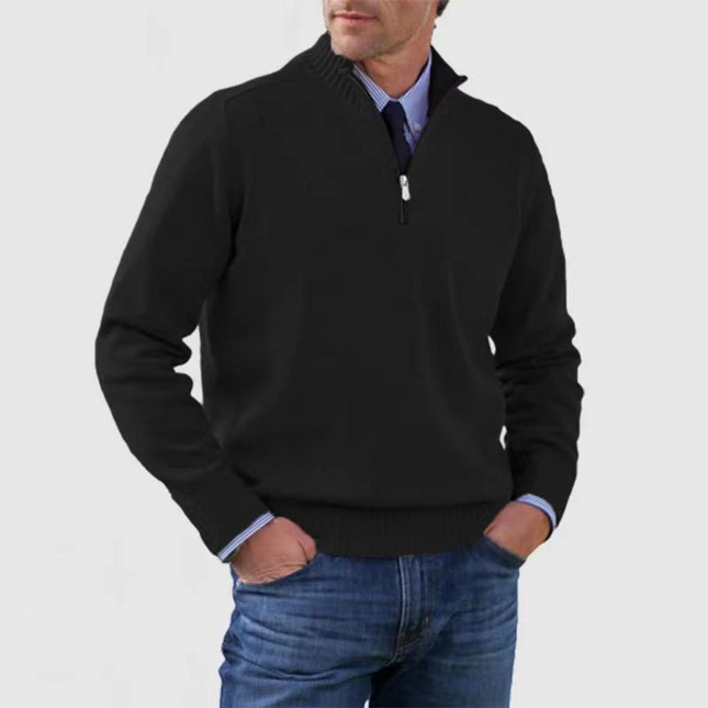 Men's Half Zip Jumper – Regular Fit Smart Casual Knit