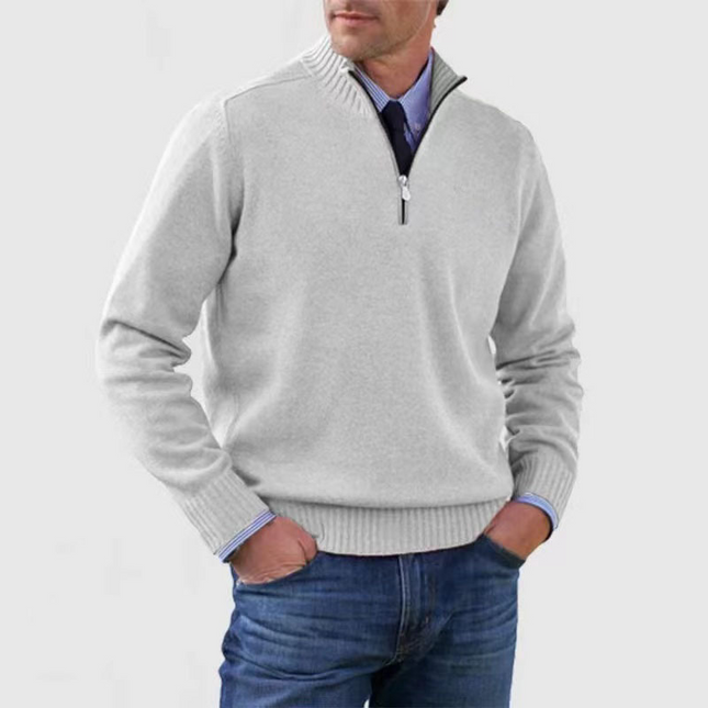 Men's Half Zip Jumper – Regular Fit Smart Casual Knit
