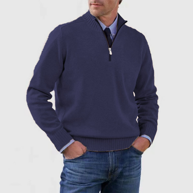 Men's Half Zip Jumper – Regular Fit Smart Casual Knit