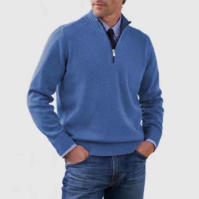 Men's Half Zip Jumper – Regular Fit Smart Casual Knit