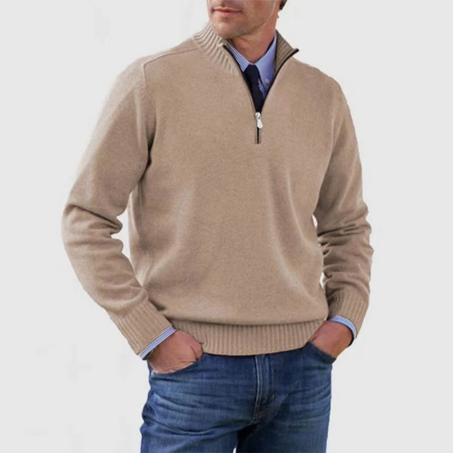 Men's Half Zip Jumper – Regular Fit Smart Casual Knit