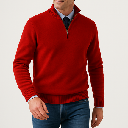 Men's Half Zip Jumper – Regular Fit Smart Casual Knit