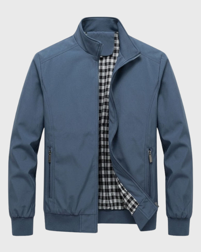 Men's Harrington Bomber Jacket – Stand Collar Lightweight Layer