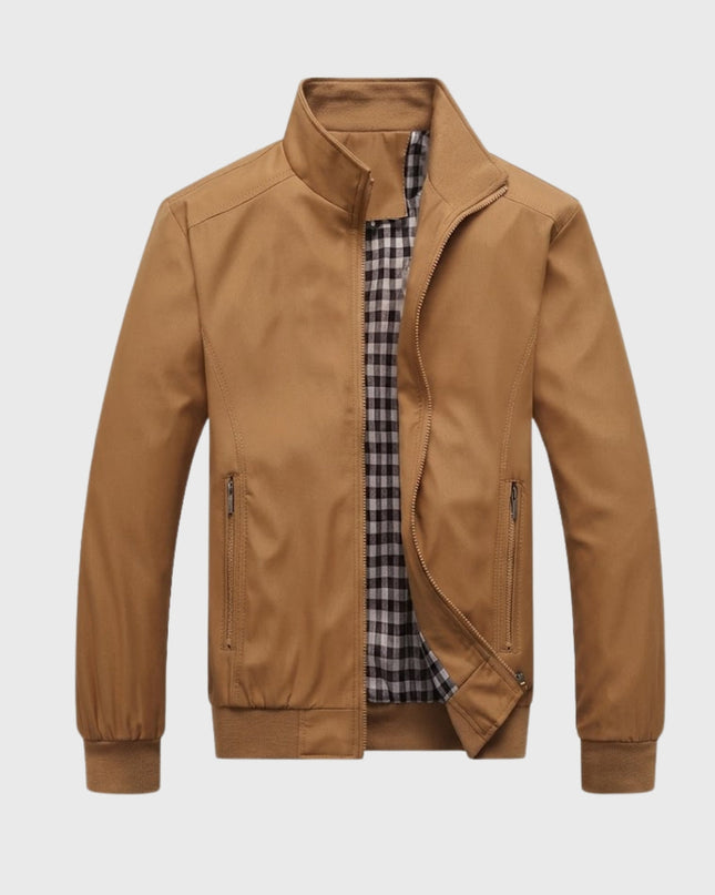 Men's Harrington Bomber Jacket – Stand Collar Lightweight Layer