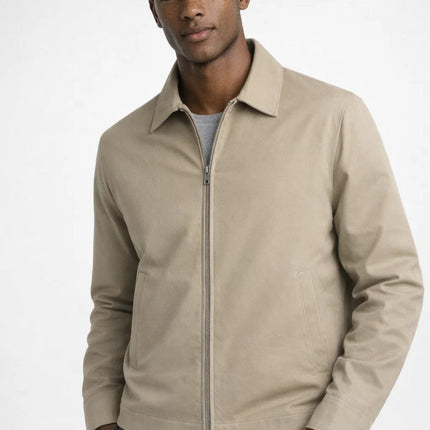 Men's Harrington Jacket – Classic Zip Front Smart Casual Layer