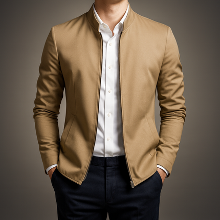 Men's Harrington Jacket – Zip-Up Smart Casual Layer