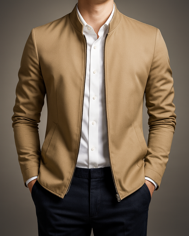 Men's Harrington Jacket – Zip-Up Smart Casual Layer