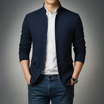 Men's Harrington Jacket – Zip-Up Smart Casual Layer