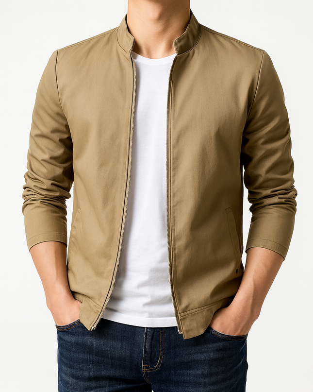 Men's Harrington Jacket – Zip-Up Smart Casual Layer