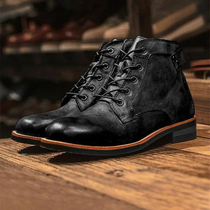 Men's Heritage Lace-Up Leather Boots – Refined Ankle Profile