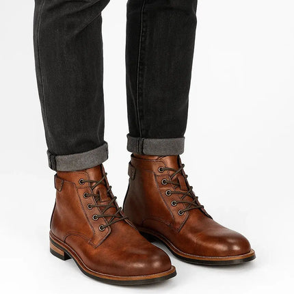 Men's Heritage Lace-Up Leather Boots – Refined Ankle Profile