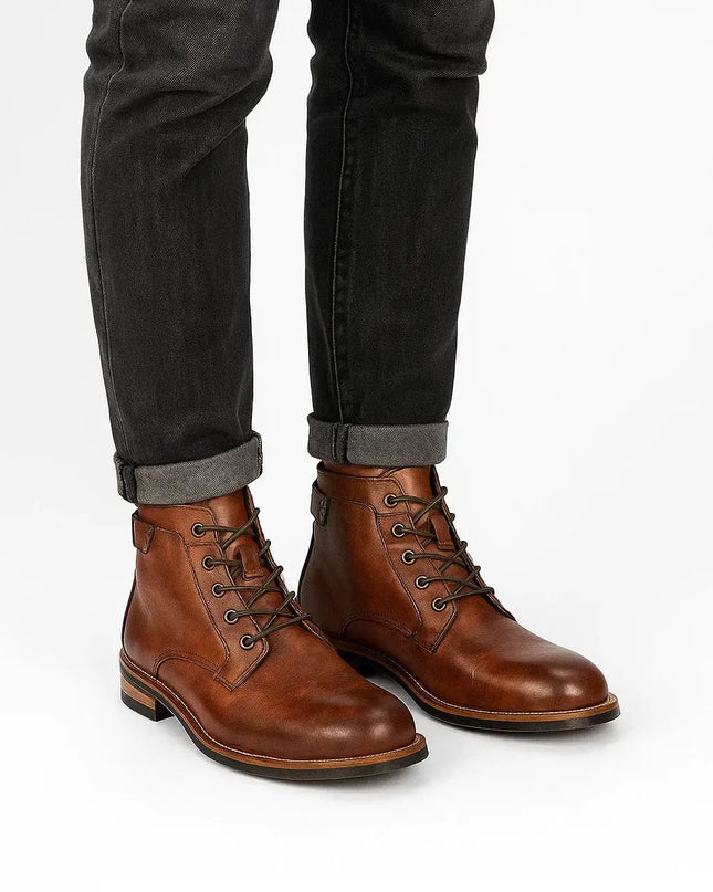 Men's Heritage Lace-Up Leather Boots – Refined Ankle Profile