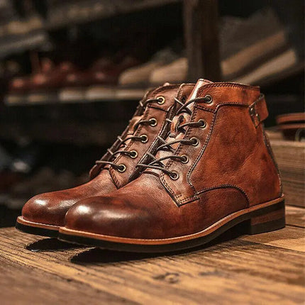 Men's Heritage Lace-Up Leather Boots – Refined Ankle Profile