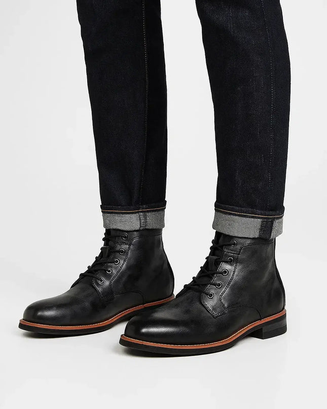 Men's Heritage Lace-Up Leather Boots – Refined Ankle Profile