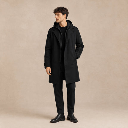 Men's Hooded Parka Coat – Long Waterproof Everyday Layer