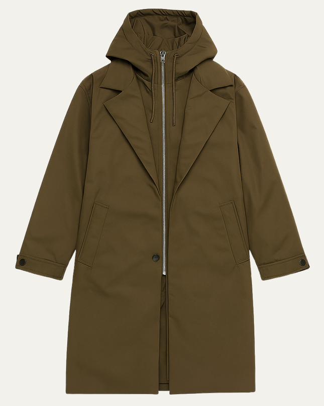 Men's Hooded Parka Coat – Long Waterproof Everyday Layer