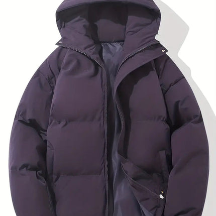 Men's Hooded Puffer Jacket with Insulated Quilted Design
