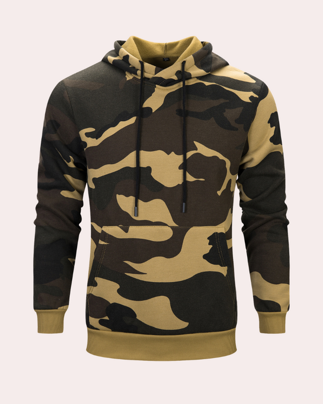 Men's Hoodie in Regular Fit – Camouflage Pullover