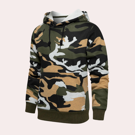 Men's Hoodie in Regular Fit – Camouflage Pullover