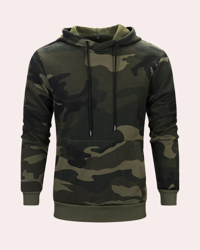 Men's Hoodie in Regular Fit – Camouflage Pullover
