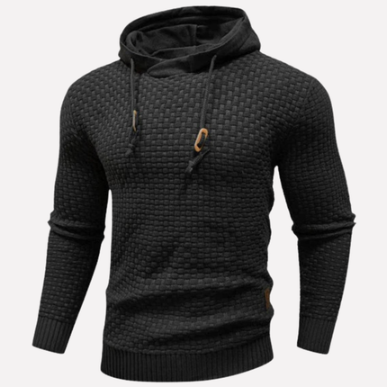 Men's Hoodie in Relaxed Fit – Textured Pullover Knit