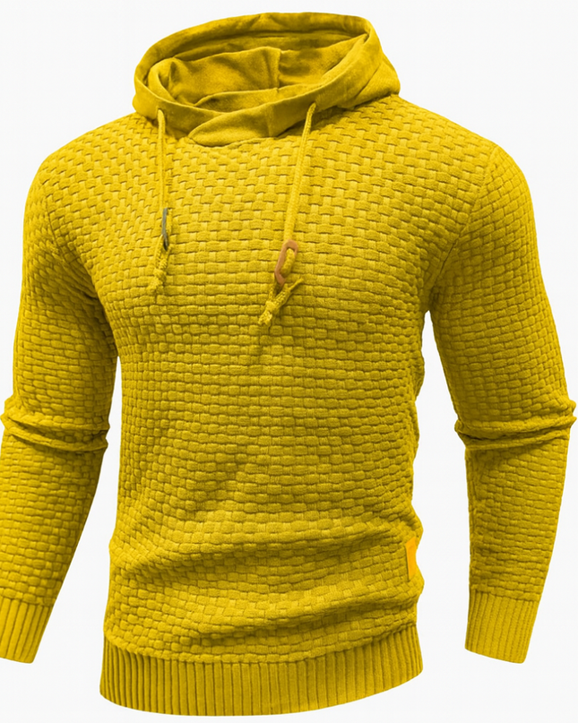Men's Hoodie in Relaxed Fit – Textured Pullover Knit