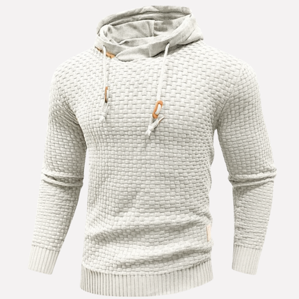 Men's Hoodie in Relaxed Fit – Textured Pullover Knit