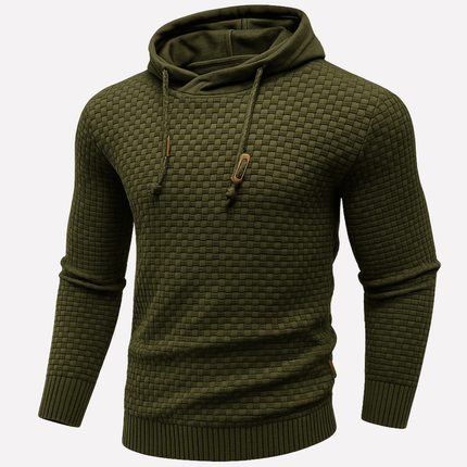 Men's Hoodie in Relaxed Fit – Textured Pullover Knit