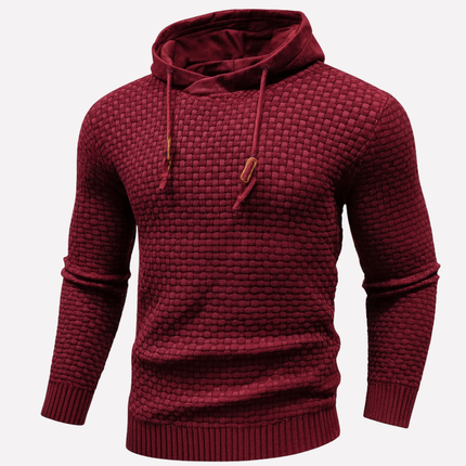 Men's Hoodie in Relaxed Fit – Textured Pullover Knit